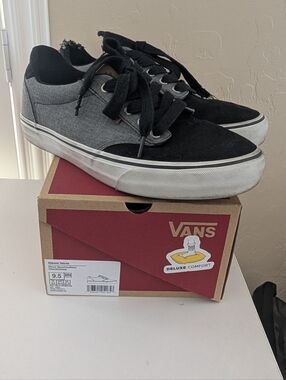 Vans Atwood Deluxe Black And Grey Canvas Sneakers -AS IS. READ DESCRIPTION